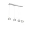 Flynt Suspension Luminaires Trio LED Chrome, 4 lumières