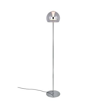Flynt Lampadaire Luminaires Trio LED Chrome, 1 lumière