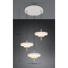 KEATON Suspension Luminaires Trio LED Gris, 3 lumières