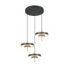 KEATON Suspension Luminaires Trio LED Noir doré, 3 lumières