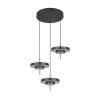 KEATON Suspension Luminaires Trio LED Noir doré, 3 lumières