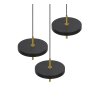 KEATON Suspension Luminaires Trio LED Noir doré, 3 lumières
