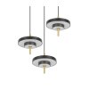 KEATON Suspension Luminaires Trio LED Noir doré, 3 lumières