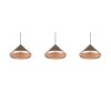 Laguna Suspension Luminaires Trio LED Brun, 3 lumières
