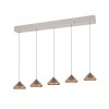 Laguna Suspension Luminaires Trio LED Brun, 5 lumières