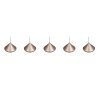 Laguna Suspension Luminaires Trio LED Brun, 5 lumières