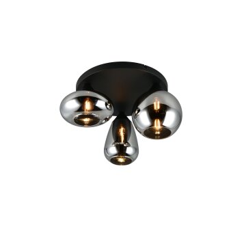Lumina Plafonnier Luminaires Trio Noir, 3 lumières