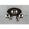 Lumina Plafonnier Luminaires Trio Noir, 5 lumières