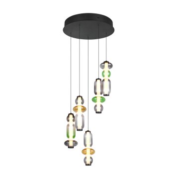 Minerva Suspension Luminaires Trio LED Multicolore, 5 lumières