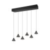 Romeo Suspension Luminaires Trio LED Noir, 6 lumières