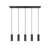 Soka Suspension Luminaires Trio Noir, 5 lumières