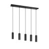 Soka Suspension Luminaires Trio Noir, 5 lumières