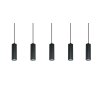Soka Suspension Luminaires Trio Noir, 5 lumières