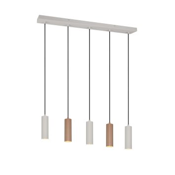 Soka Suspension Luminaires Trio Brun, 5 lumières