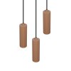Soka Suspension Luminaires Trio Brun, 3 lumières
