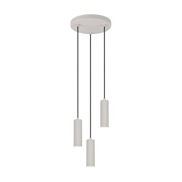 Soka Suspension Luminaires Trio Gris, 3 lumières