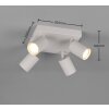 Soka Spot de plafond Luminaires Trio Gris, 4 lumières