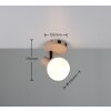 Boba Spot de plafond Luminaires Reality Beige, 1 lumière
