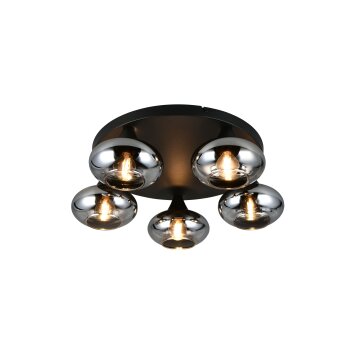 Divina Plafonnier Luminaires Reality Noir, 5 lumières