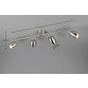 Nancy Spot de plafond Luminaires Reality Nickel mat, 4 lumières
