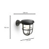 Radii Applique murale Luminaires Philips LED Noir, 1 lumière