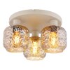 Antonio Plafonnier Luminaires Globo Lighting Beige, 3 lumières