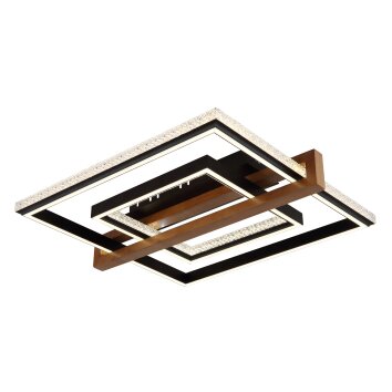 Deloris Plafonnier Luminaires Globo Lighting LED Brun foncé, Noir, 1 lumière, Télécommandes