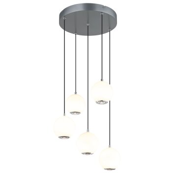 Simmons Suspension Luminaires Globo Lighting LED Gris, 1 lumière
