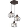 Mateo Suspension Luminaires Globo Lighting Rouille, 3 lumières