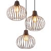 Mateo Suspension Luminaires Globo Lighting Rouille, 3 lumières