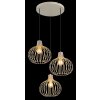 Mateo Suspension Luminaires Globo Lighting Crème, 3 lumières