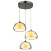 Avila Suspension Luminaires Globo Lighting LED Chrome, Noir, 1 lumière, Télécommandes