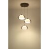 Avila Suspension Luminaires Globo Lighting LED Chrome, Noir, 1 lumière, Télécommandes