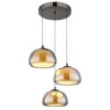 Avila Suspension Luminaires Globo Lighting LED Chrome, Noir, 1 lumière, Télécommandes