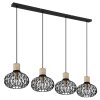 Dorthy Suspension Luminaires Globo Lighting Gris, Noir, 4 lumières