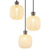 Brokana Suspension Luminaires Globo Lighting Chrome, Noir, 3 lumières
