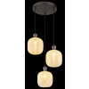 Brokana Suspension Luminaires Globo Lighting Chrome, Noir, 3 lumières