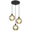 Ulf Suspension Luminaires Globo Lighting Noir, 3 lumières