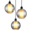 Ulf Suspension Luminaires Globo Lighting Noir, 3 lumières