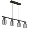 Villegas Suspension Luminaires Globo Lighting Noir, 4 lumières