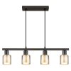 Villegas Suspension Luminaires Globo Lighting Noir, 4 lumières
