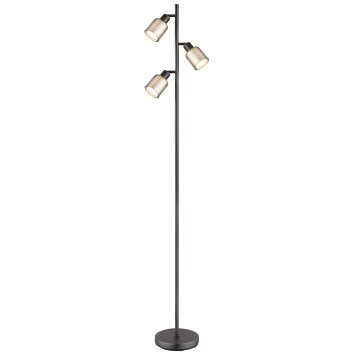 Villegas Lampadaire Luminaires Globo Lighting Noir, 3 lumières