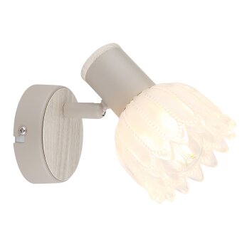 Planta Applique murale, Spot mural Luminaires Globo Lighting Couleur bois, Sable, 1 lumière