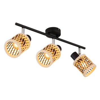 Mali Plafonnier Luminaires Globo Lighting Noir, 3 lumières