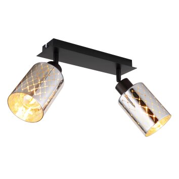 Alonso Plafonnier Luminaires Globo Lighting Noir, 2 lumières