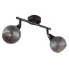 Frosta Plafonnier Luminaires Globo Lighting Chrome, Noir, 2 lumières