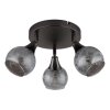 Frosta Plafonnier Luminaires Globo Lighting Chrome, Noir, 3 lumières