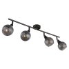 Frosta Plafonnier Luminaires Globo Lighting Chrome, Noir, 4 lumières