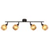 Frosta Plafonnier Luminaires Globo Lighting Chrome, Noir, 4 lumières