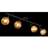 Frosta Plafonnier Luminaires Globo Lighting Chrome, Noir, 4 lumières